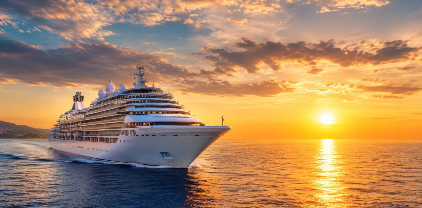 MSC Magnifica navegando al atardecer